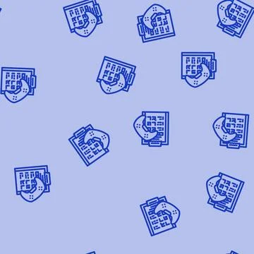 Testing game development line vector seamless pattern Stock Illustration