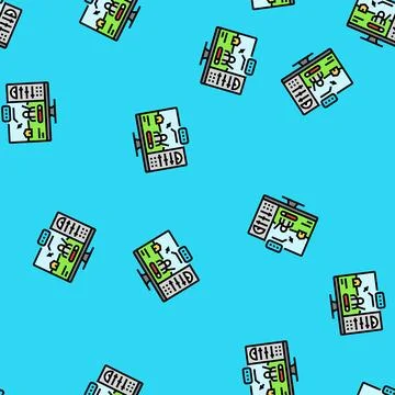 Testing game development vector seamless pattern 스톡 일러스트