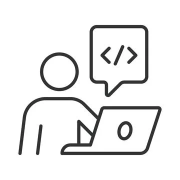 Testing icon in line design. testing, quality, agile, process, software Illustrazione stock