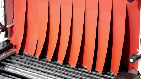 Testing of an industrial conveyor at idle speed Stock Footage 246438634