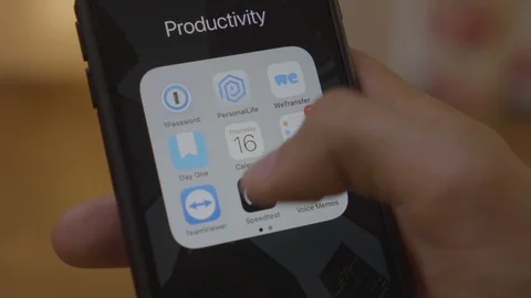 Testing internet network speed and connectivity with speedtest application on Stock Footage 102799959