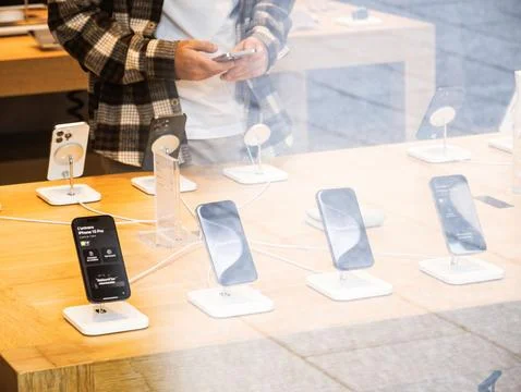 Testing iPhone 15 Pro Max Features Stock Photos