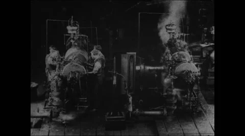 Testing large turbines (1904) Stock Footage 31217211
