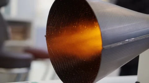 Testing of the latest composite refractory materials. Stock-Footage 153650981