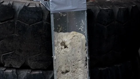 Testing means for cleaning up blockages in the sewer. Stock Footage 129705256