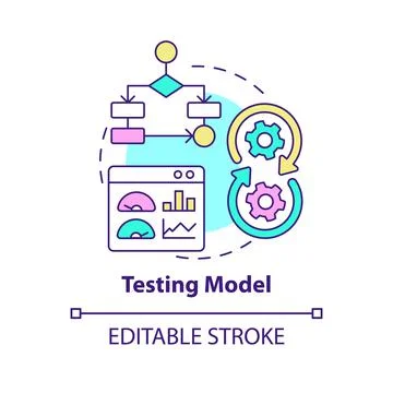 Testing model concept icon Stock Illustration