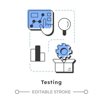 Testing modern linear concept icon Stock Illustration