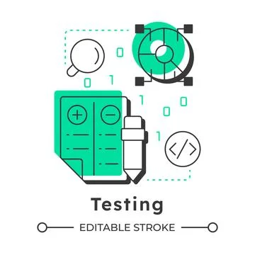 Testing modern linear concept icon 스톡 일러스트