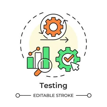 Testing multi color concept icon Stock Illustration