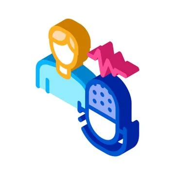 Testing Music Performance on Man Icon Illustration Stock Illustration