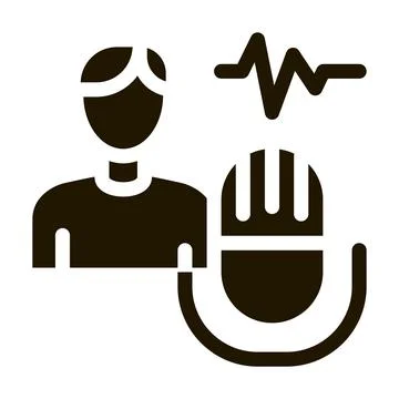Testing Music Performance on Man Icon Illustration Stock Illustration