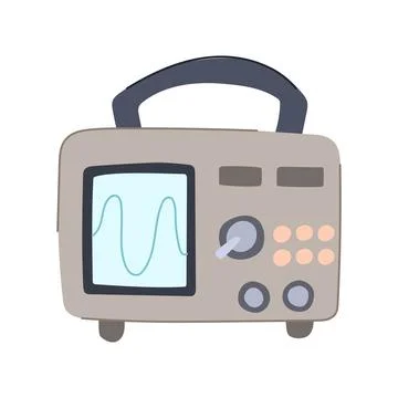 Testing oscillograph cartoon vector illustration Illustrazione stock