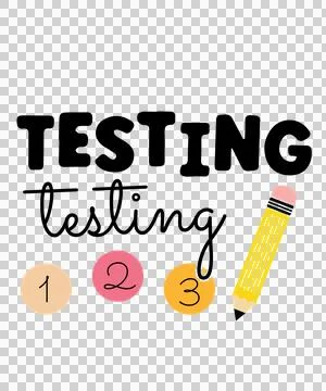 Testing With Pencil pointing circles Stock Illustration