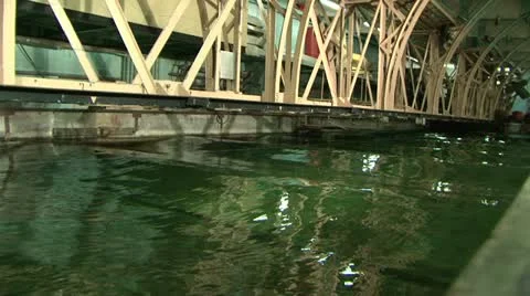 The testing pool for ship models. Video stock 11293243