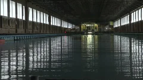 The testing pool for ship models. Video stock 11293586