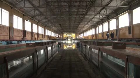 The testing pool for ship models. Video stock 11293604