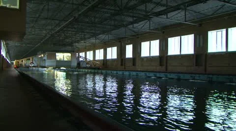 The testing pool for ship models. Video stock 11293636