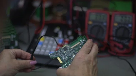 Testing printed board circuit Stock Footage 113354651
