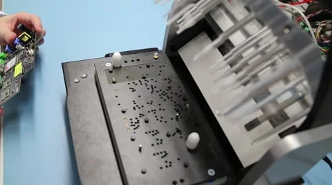 Testing printed circuit board Stock Footage 61130742
