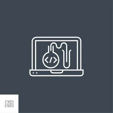 Testing Programming Line Icon Stock Illustration