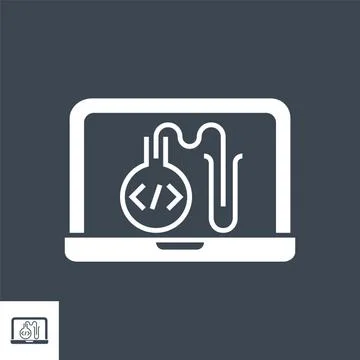 Testing Programming Vector Glyph Icon Stock Illustration