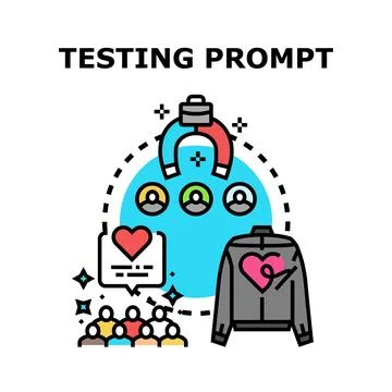 Testing prompt concept attracting community engagement and feedback 스톡 일러스트