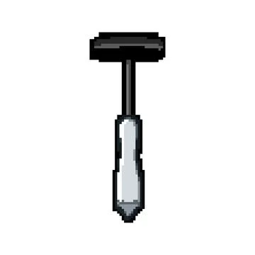Testing reflex hammer pixel art vector illustration Stock Illustration