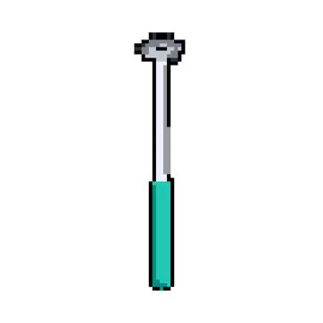 Testing reflex hammer pixel art vector illustration Stock Illustration