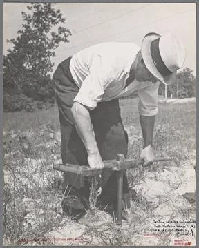 Testing relative soil moisture. Prince Georges County, Beltsville, Marylan... Stock Photos