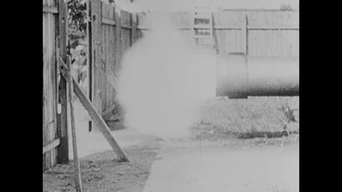 Testing rocket on German biplane Stock Footage 103383477