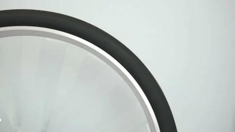 Testing the rotation of the Bicycle wheel.concept of repair traveling by Bicycle Stock Footage 149237170