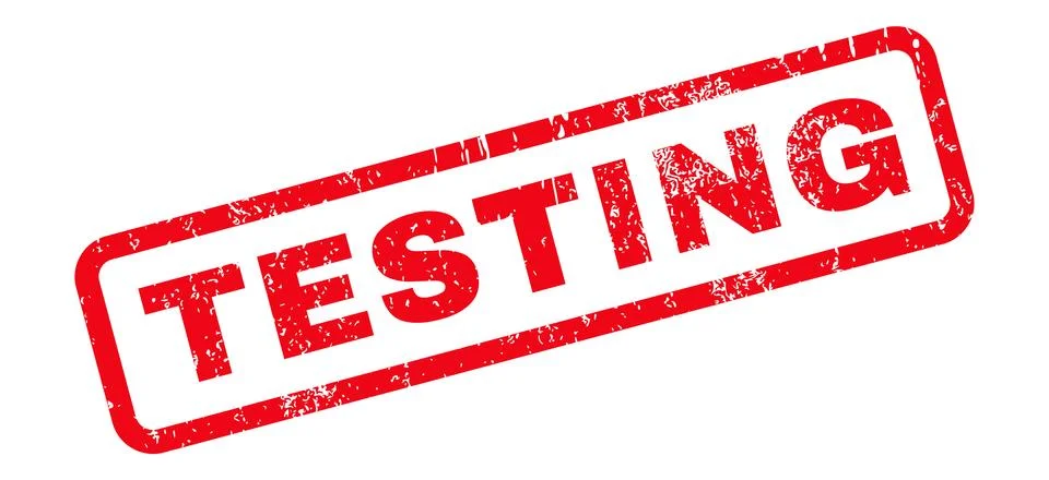 Testing Rubber Stamp Stock Illustration