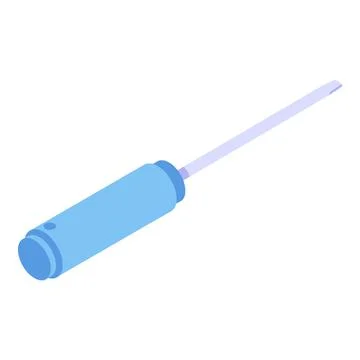 Testing screwdriver icon, isometric style Illustrazione stock