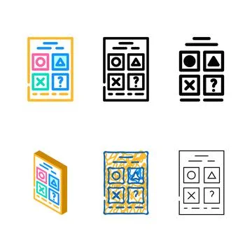 Testing for self modern study color icon vector Illustrazione stock