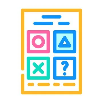 Testing for self study color icon vector illustration Stock Illustration