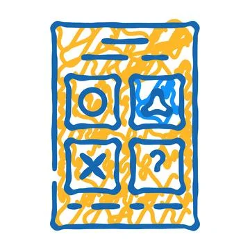 Testing for self study icon doodle illustration Stock Illustration