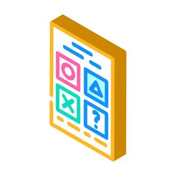 Testing for self study isometric icon vector illustration Stock Illustration