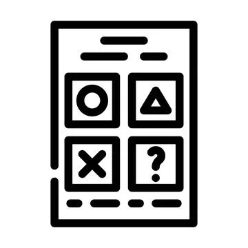 Testing for self study line icon vector illustration Stock Illustration