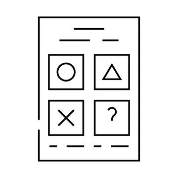 Testing for self study line icon vector illustration Stock Illustration