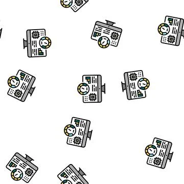 Testing semiconductor manufacturing vector seamless pattern Stock Illustration