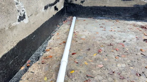 Testing a sewer drain for leaks Stock Footage 332591303