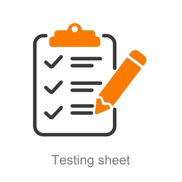 Testing sheet Stock Illustration