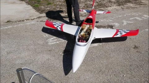 Testing of the small plane before take-off Stock-Footage 241932811
