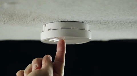 Testing a smoke detector Stock Footage 46040054