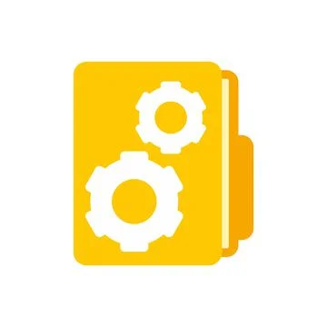 Testing software folder icon flat isolated vector Stock Illustration