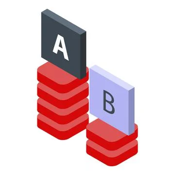 Testing software graph bars icon, isometric style イラスト素材