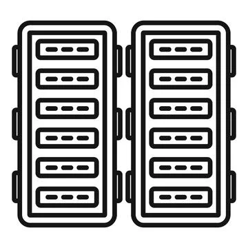 Testing software icon, outline style Stock Illustration
