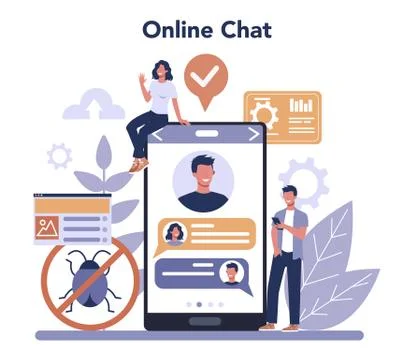 Testing software online service or platform. Application or website Stock Illustration