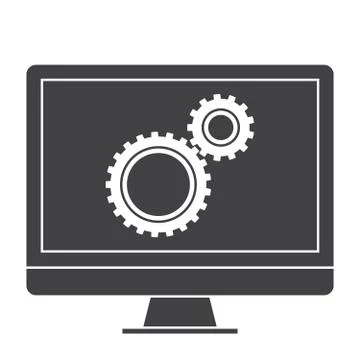Testing Software Vector Silhouette Stock Illustration