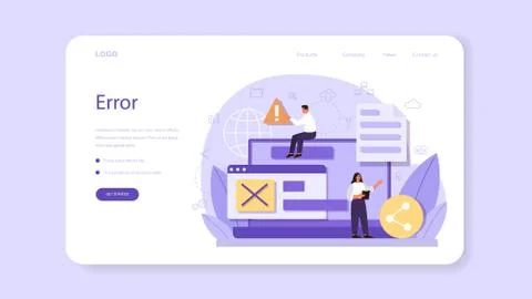 Testing software web banner or landing page. Application 스톡 일러스트